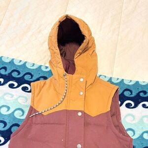 Patagonia Kids' Vest with Hood - Brown and Orange
